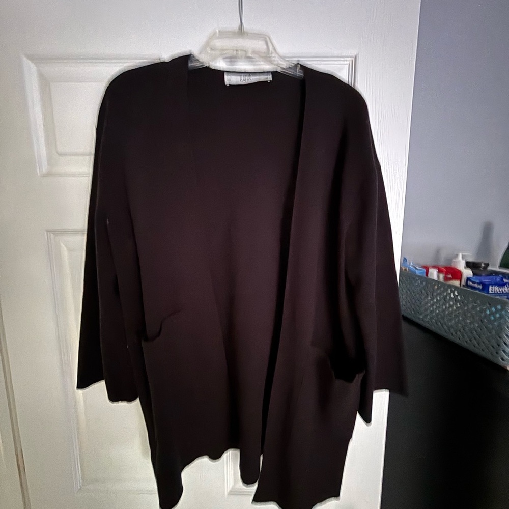 Zara Black Cardigan Sweater